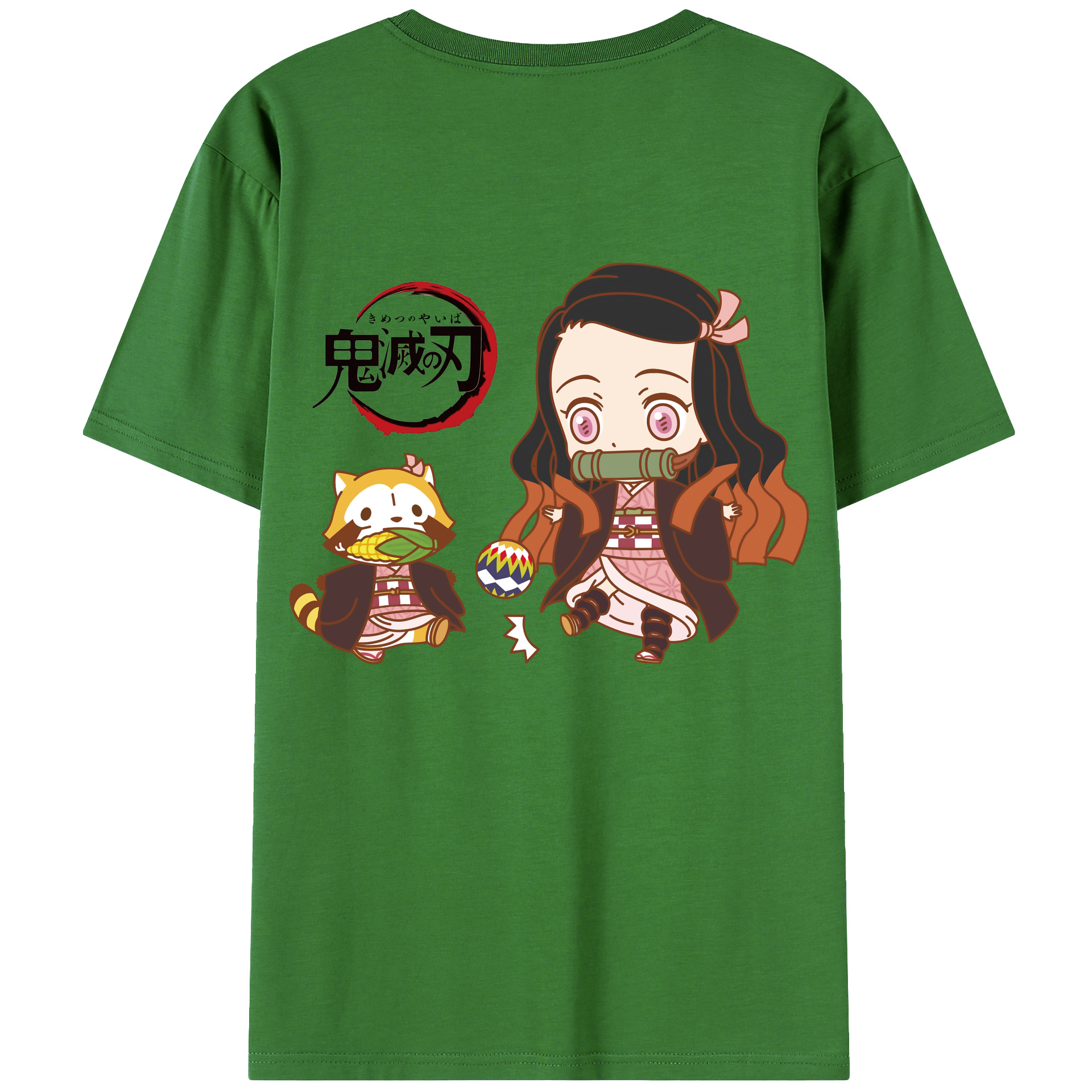 （画像用） 鬼滅の刃（きめつのやいば）竈門 禰󠄀豆子／かまど ねずこ Kamado Nezuko レディース半袖Tシャツ(バックプリント)